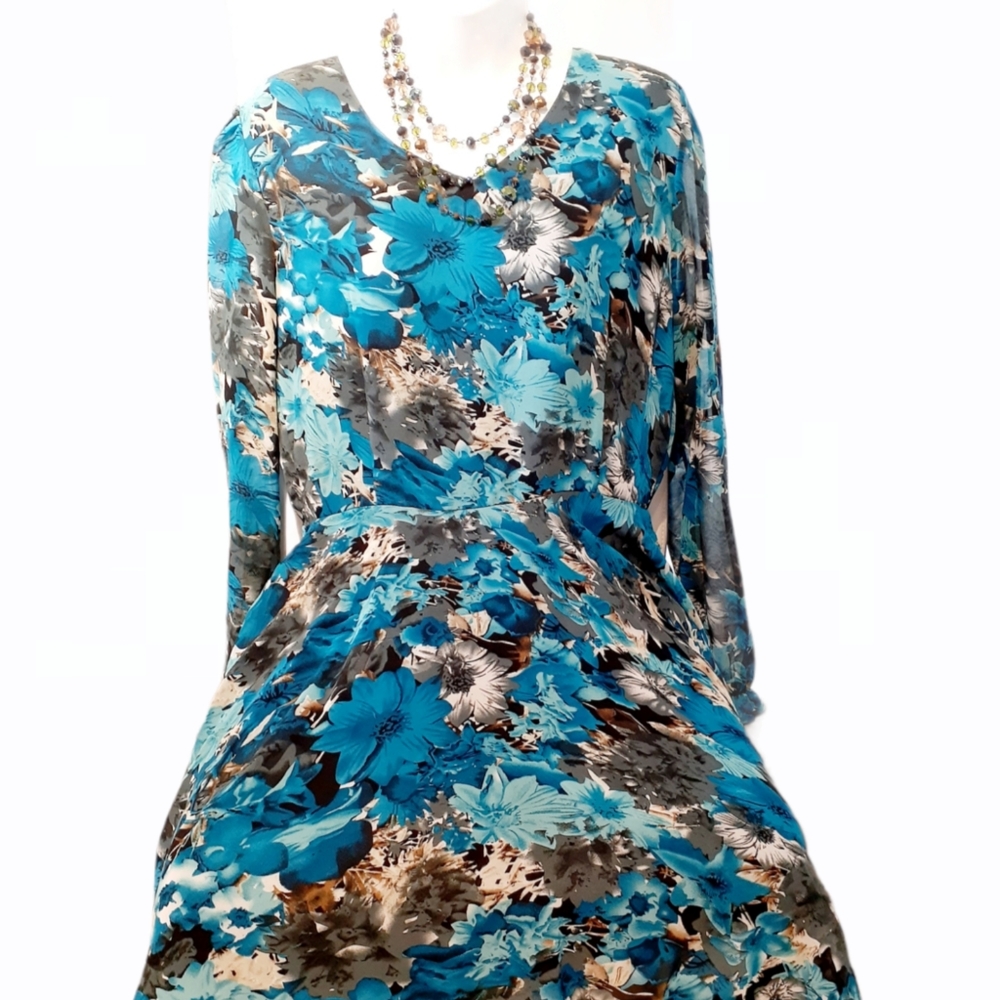 FAVOLOOK Floral long sleeves dress